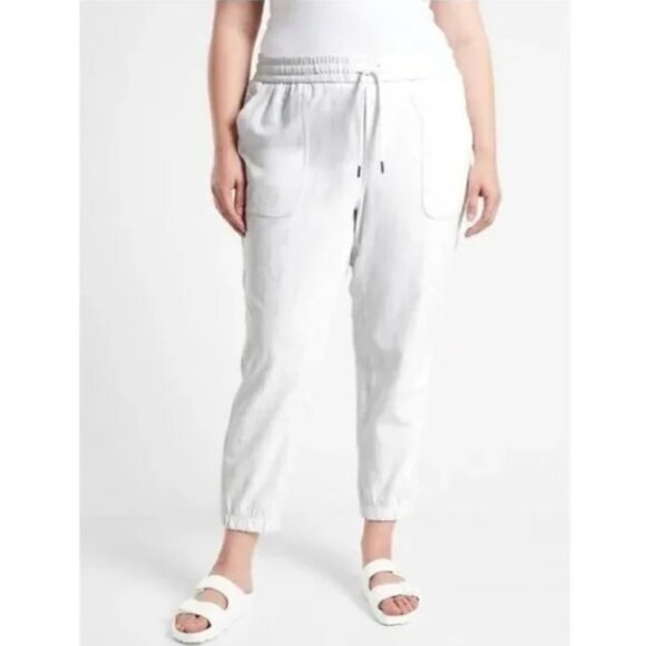 ATHLETA Farallon Printed Jogger Spliced Magic Veil Grey Size 22 NWT - Picture 1 of 7